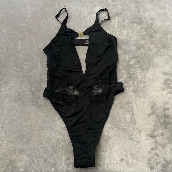 New! Victoria’s Secret Very Sexy Black So Obsessed High Neck Teddy 4317 - Picture 3 of 9